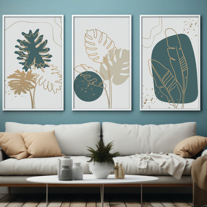 Golden Flora | Wall Art Set